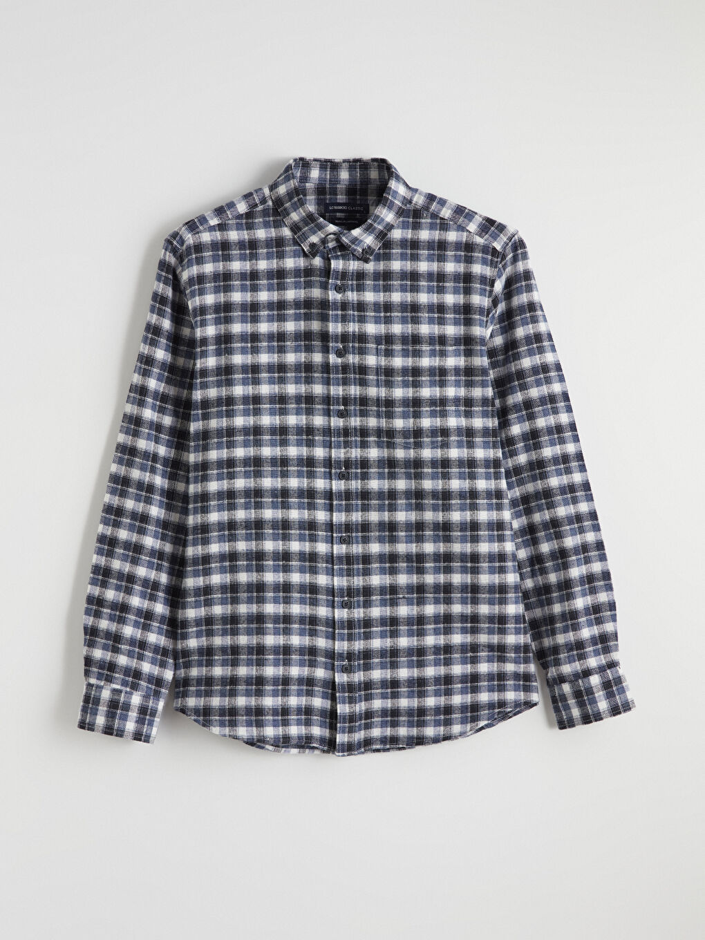 İndigo Regular Fit Ekose Gabardin Erkek Gömlek