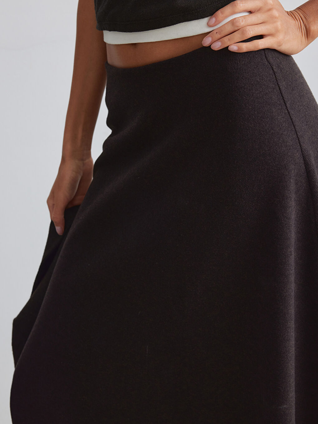 Kahverengi Beli Lastikli A Kesim Etek-2