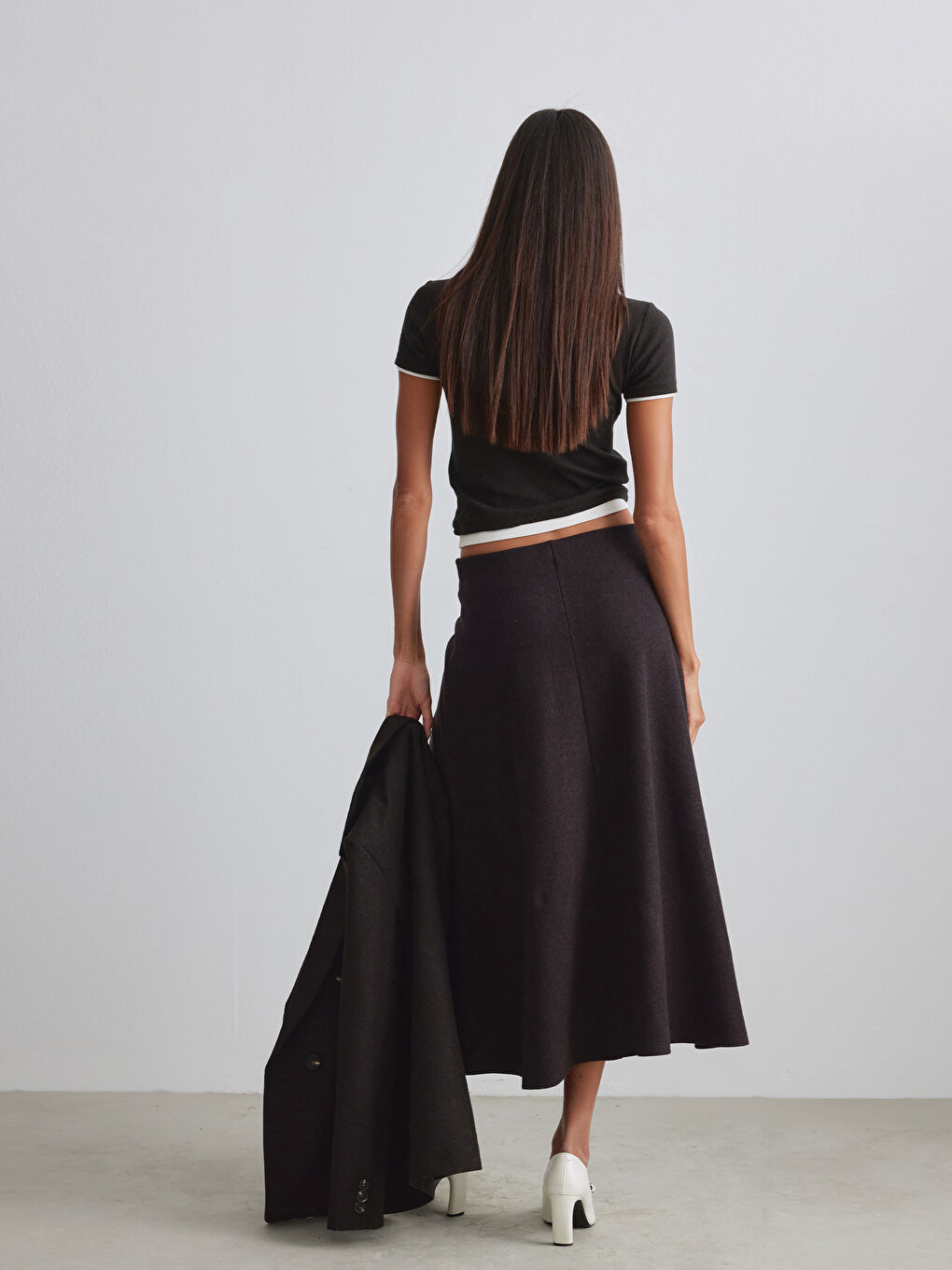 Kahverengi Beli Lastikli A Kesim Etek-3