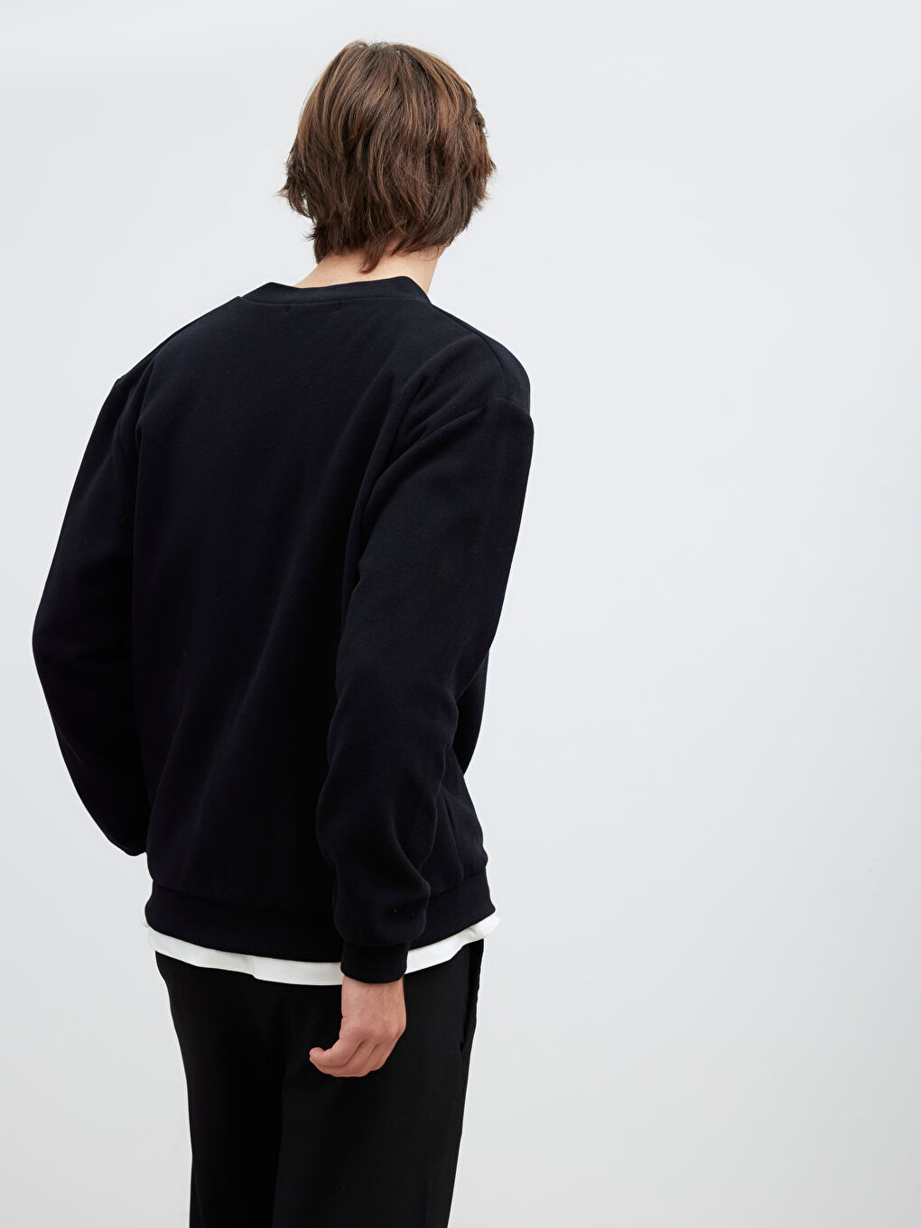 Siyah Standart Kalıp Erkek Triko Hırka-3