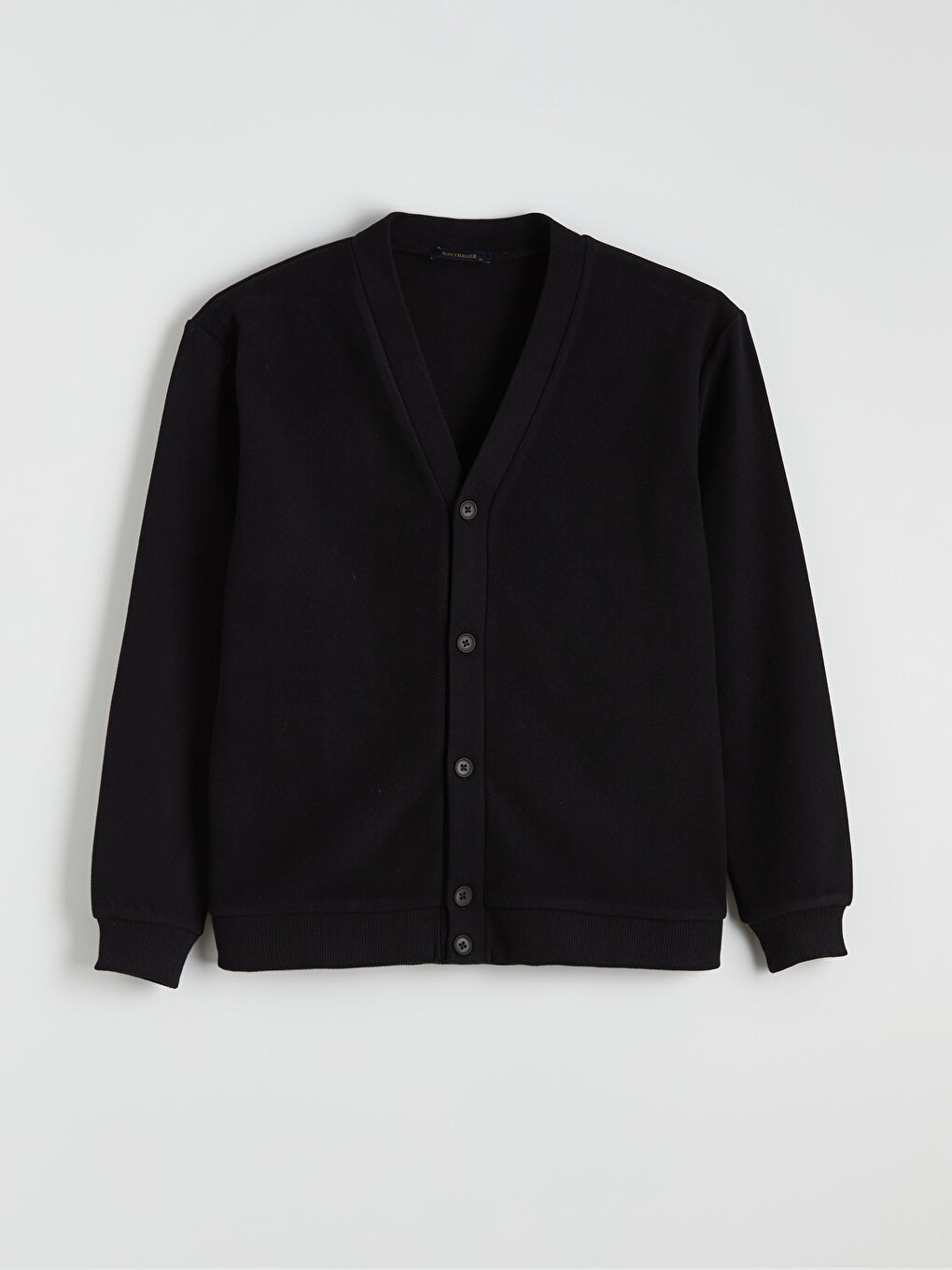 Siyah Standart Kalıp Erkek Triko Hırka-4