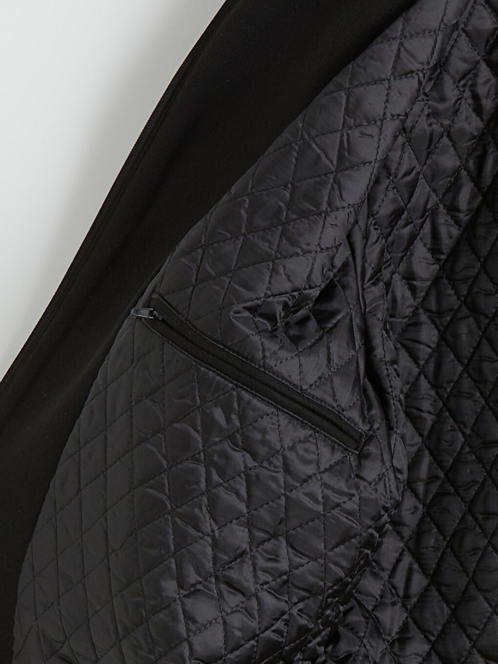 Siyah Standart Kalıp Dik Yaka Erkek Mont-5