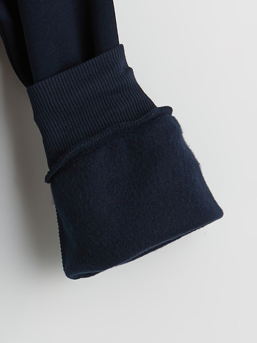 Lacivert Bisiklet Yaka Taşlı Kadın Sweatshirt-1