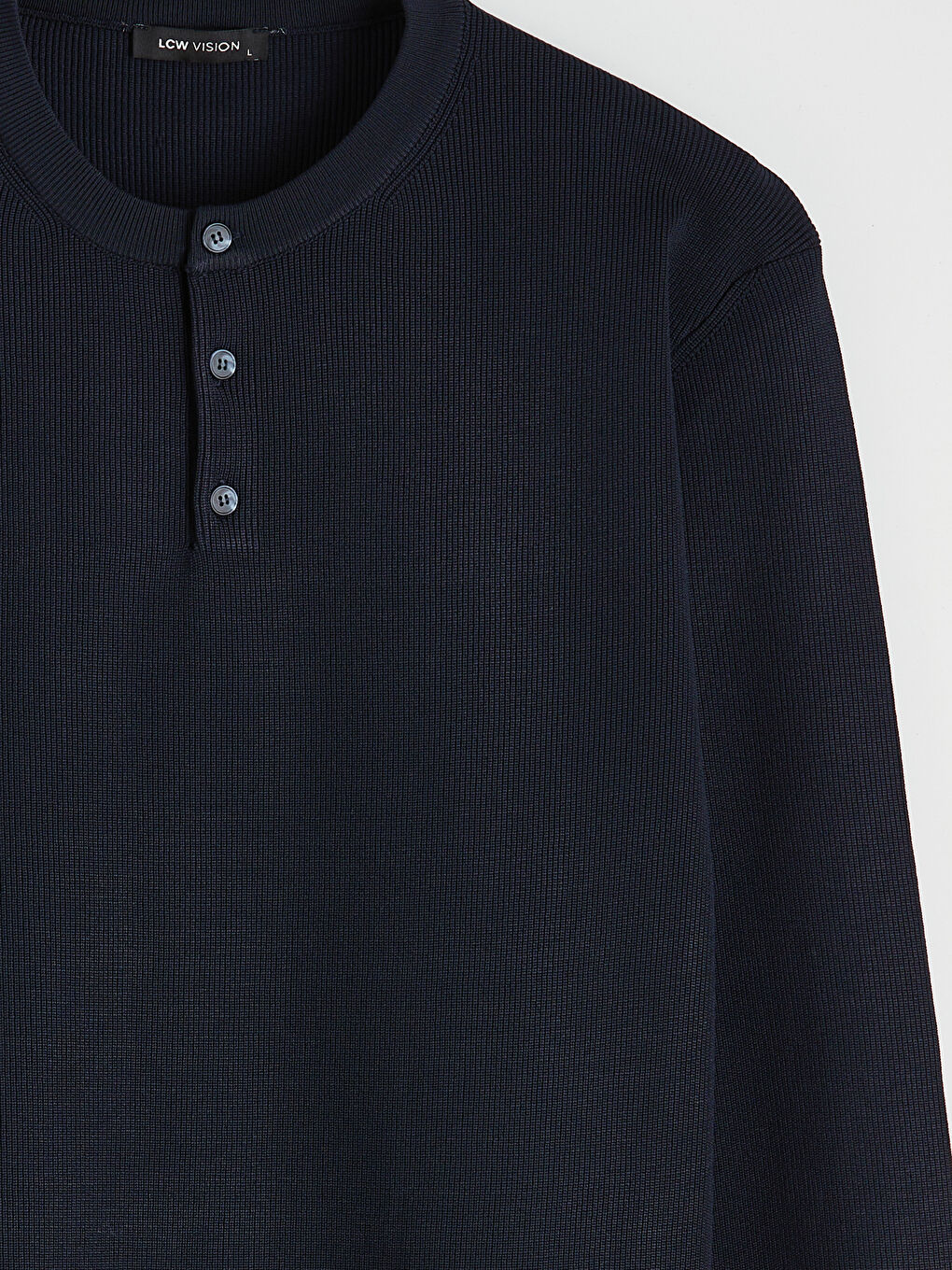 Lacivert Bisiklet Yaka Erkek Triko Kazak-1