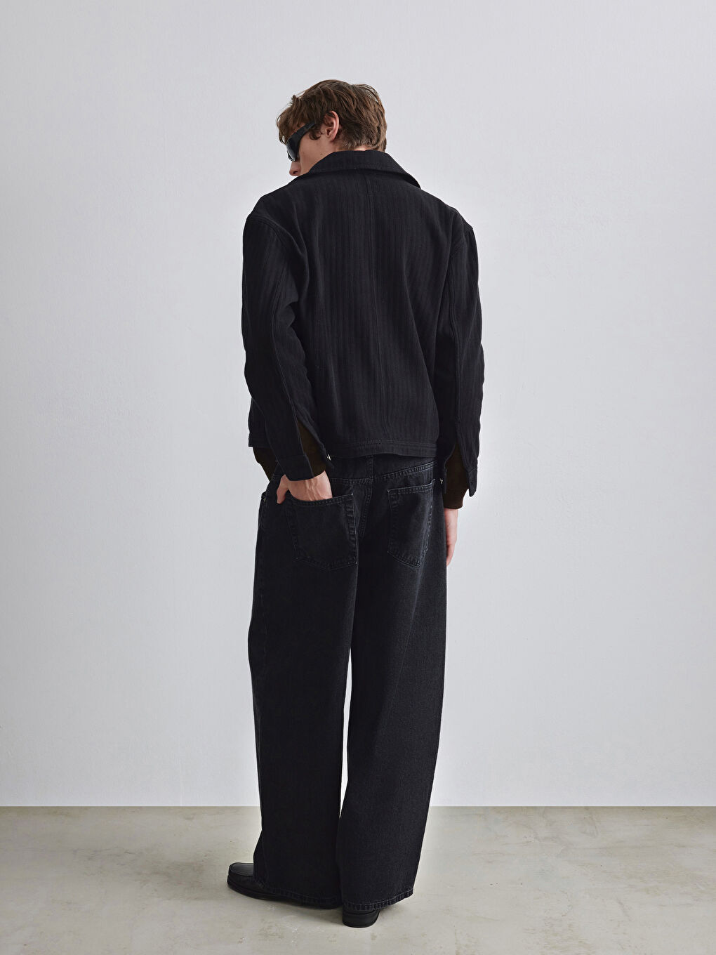 Gri Looese Fit Erkek Jean Pantolon-3