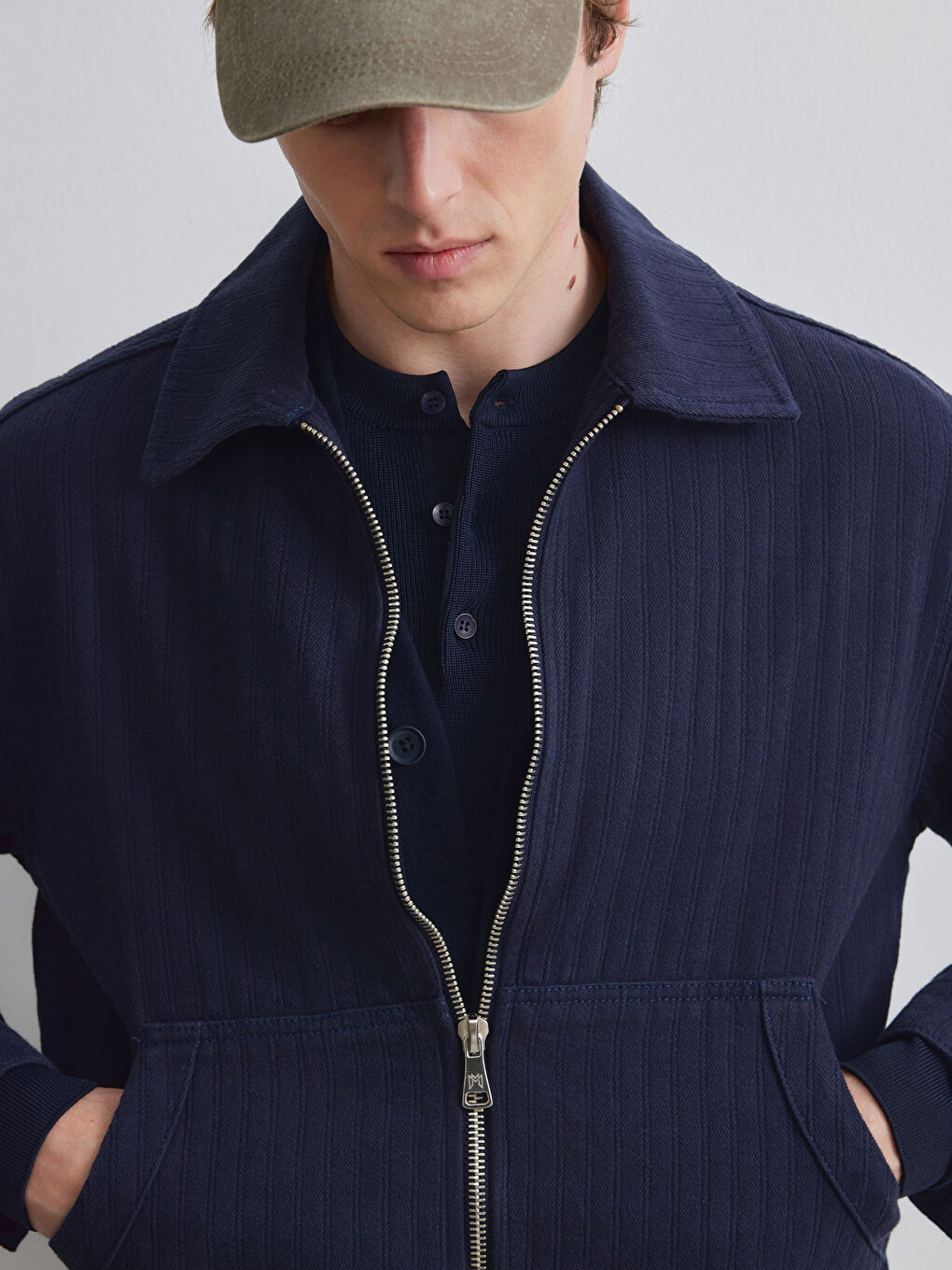 Lacivert Rahat Kalıp Erkek Ceket-2