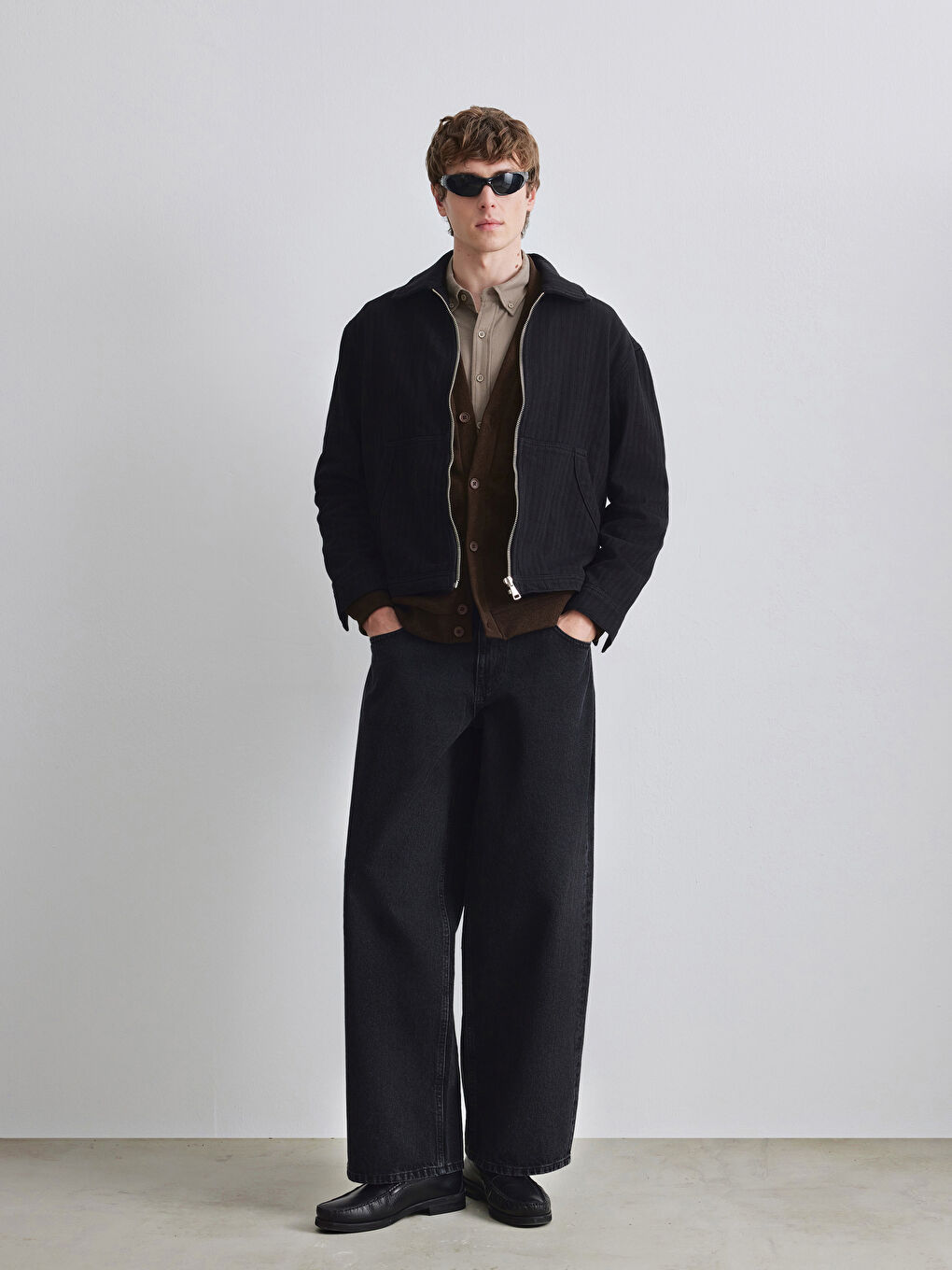 Siyah Rahat Kalıp Erkek Ceket-1