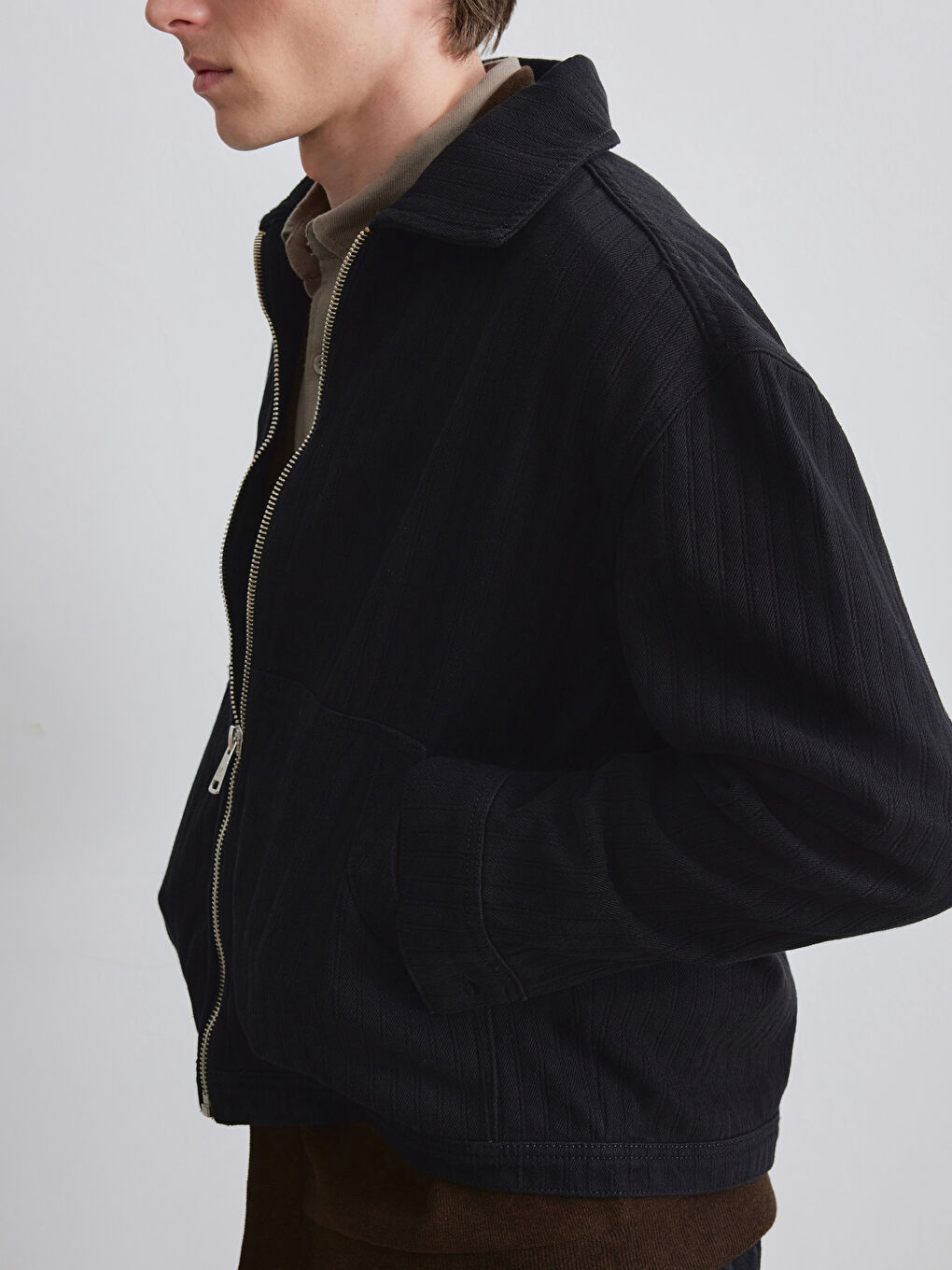 Siyah Rahat Kalıp Erkek Ceket-2