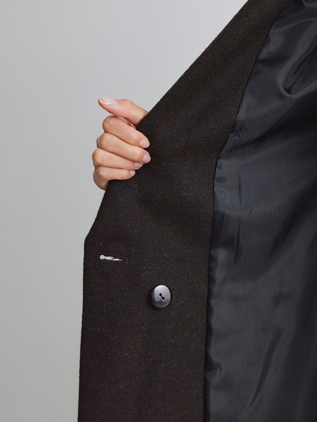 Kahverengi Regular Fit Kadın Kaşe Blazer Ceket-3