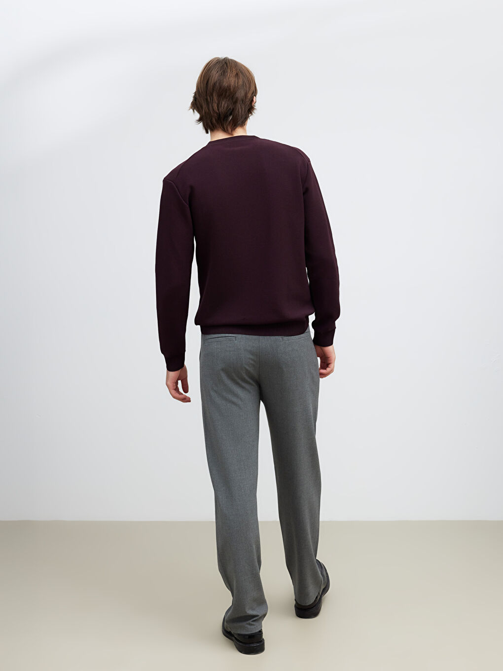 Mürdüm Bisiklet Yaka Erkek Triko Kazak-3