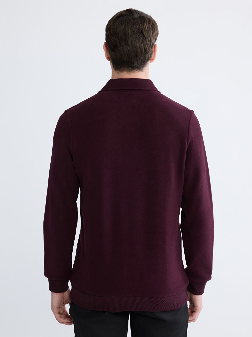 Men's Polo Collar Sweatshirt-3