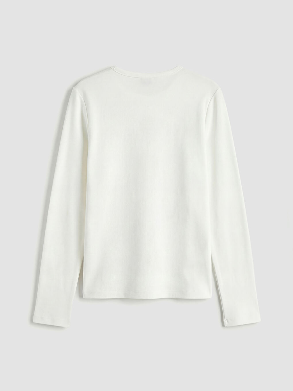 Ekru Bisiklet Yaka Baskılı Kız Çocuk Tişört-1