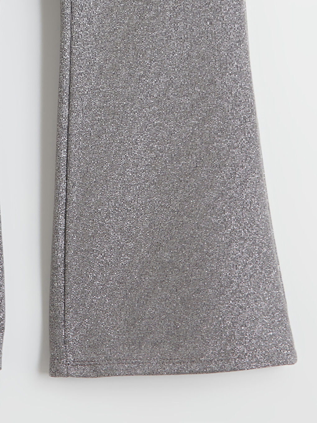 Gri Simli İspanyol Paça Kız Çocuk Tayt-1