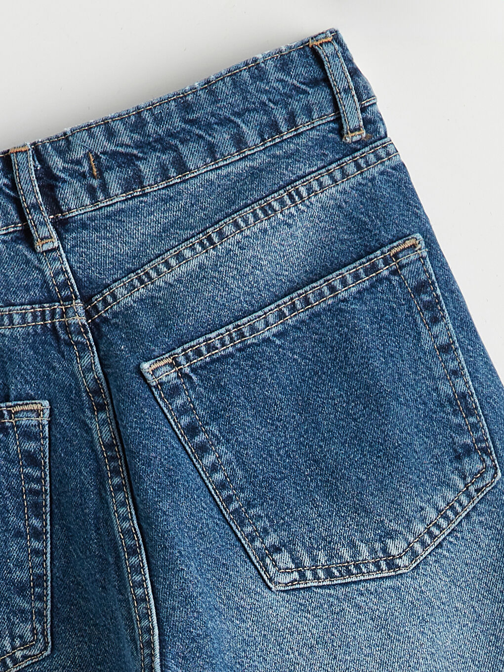 Lacivert Wideleg Kadın Jean Pantolon-2