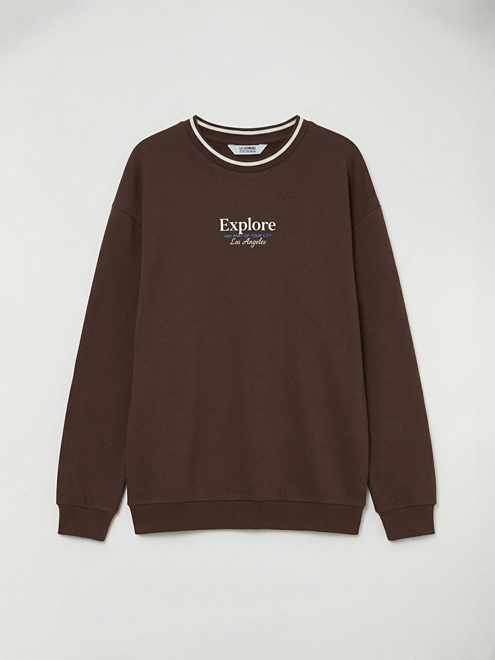 Kahverengi Los Angeles Baskılı Erkek Çocuk Sweatshirt