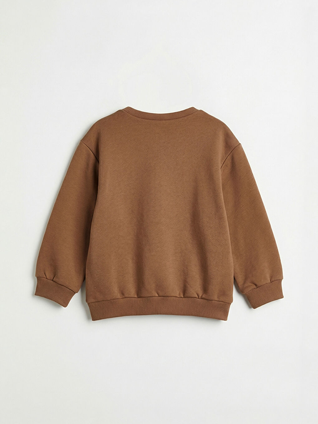 Kahverengi Bisiklet Yaka Erkek Bebek Sweatshirt-1