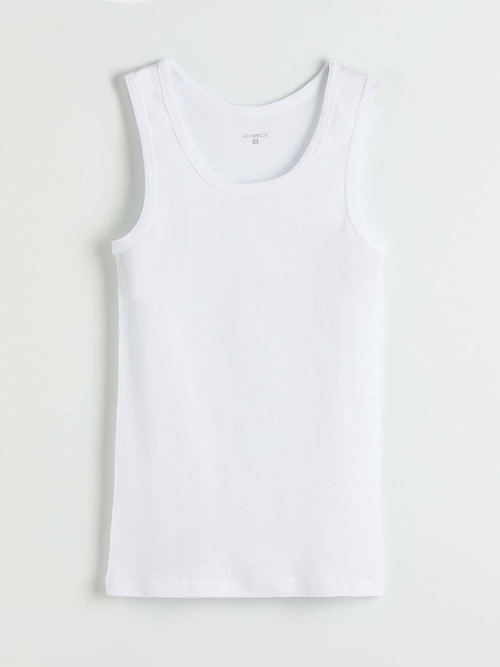 Beyaz U Yaka Penye Erkek Atlet 3'lü-1