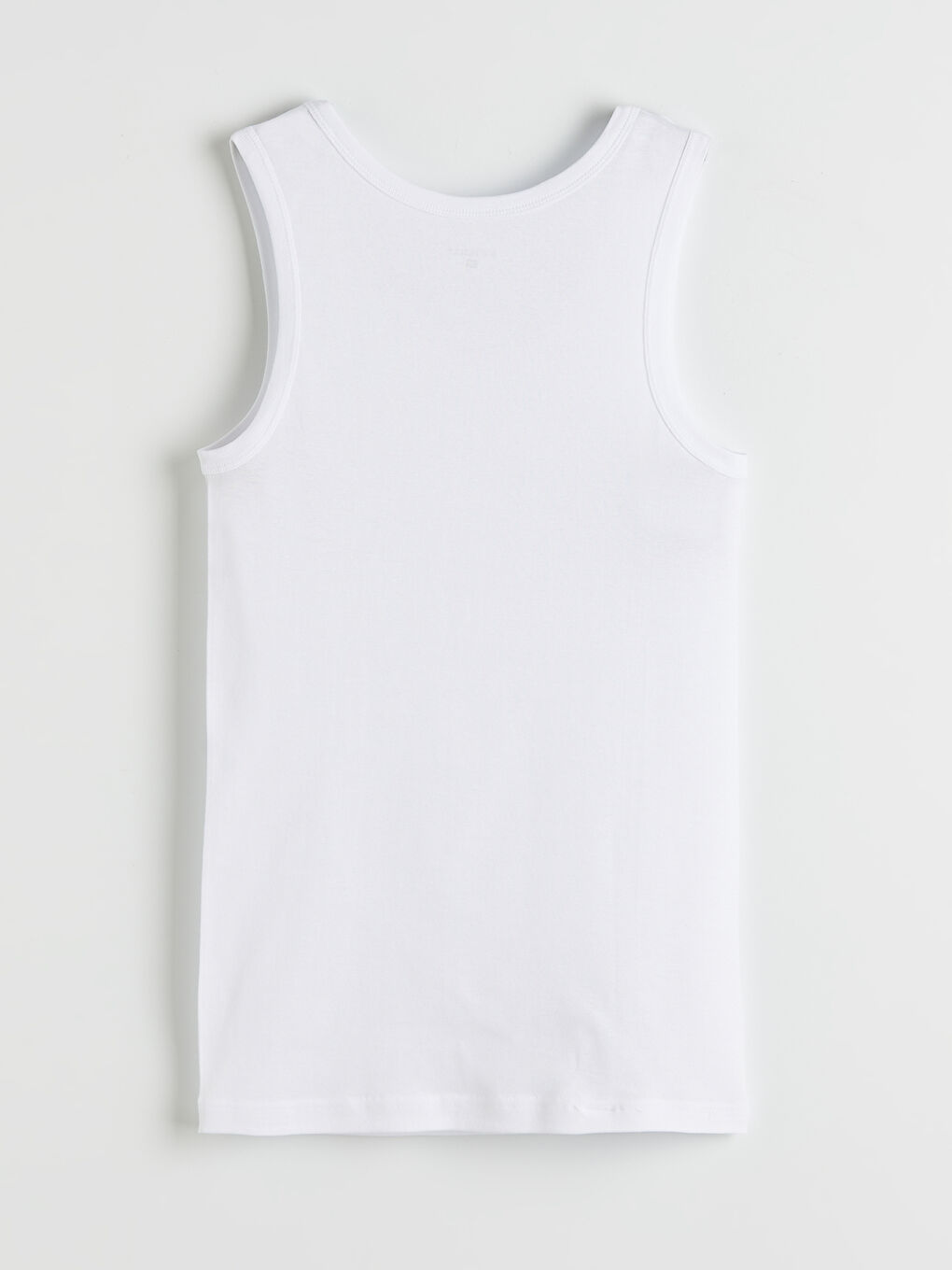 Beyaz U Yaka Penye Erkek Atlet 3'lü-4