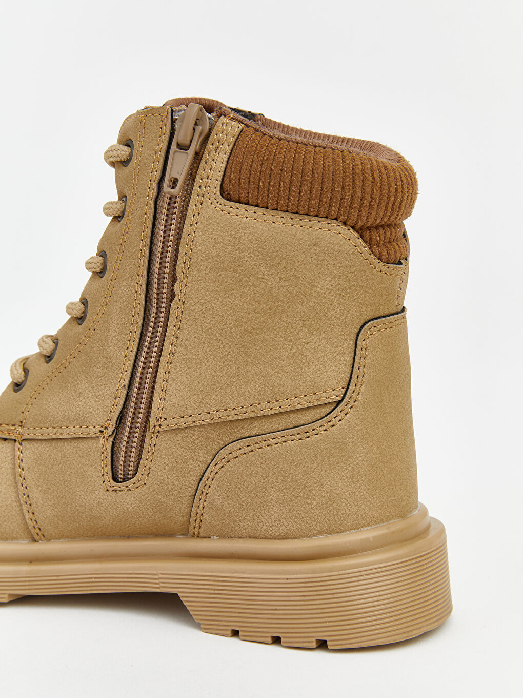 Kahverengi Bağcık ve Fermuarlı Erkek Çocuk Bot-4