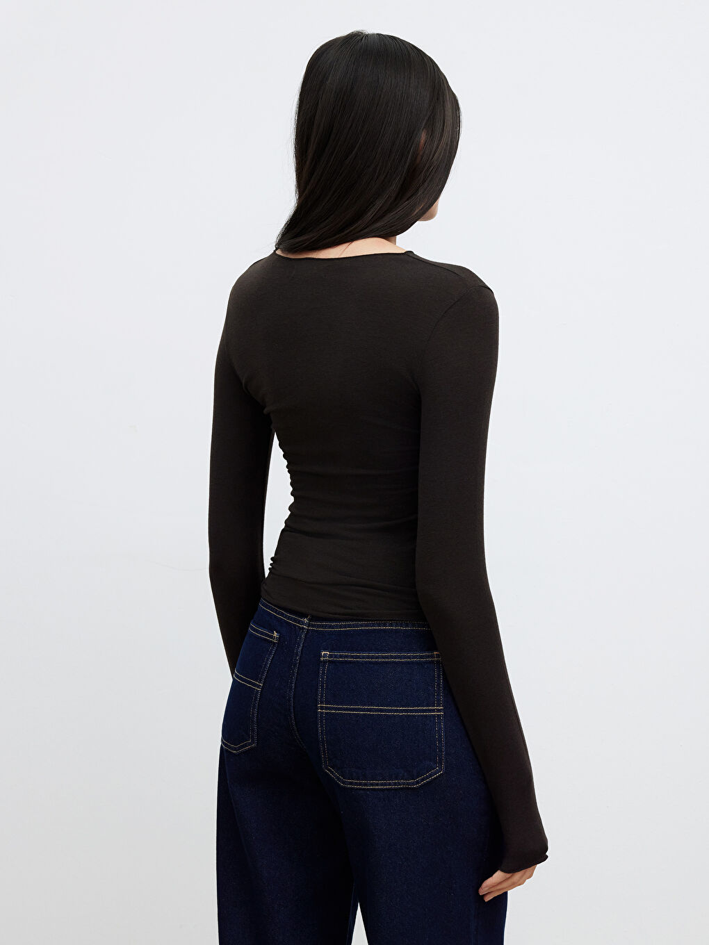 Kahverengi Kadın Tişört-3