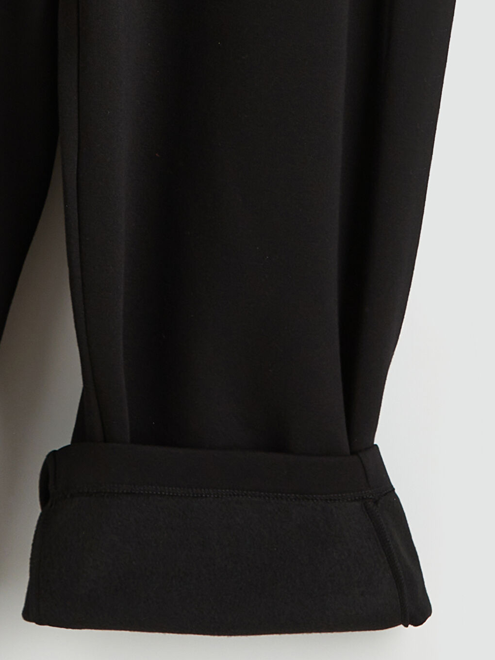 Siyah Beli Lastikli Kadın Kalın Eşofman Altı-6