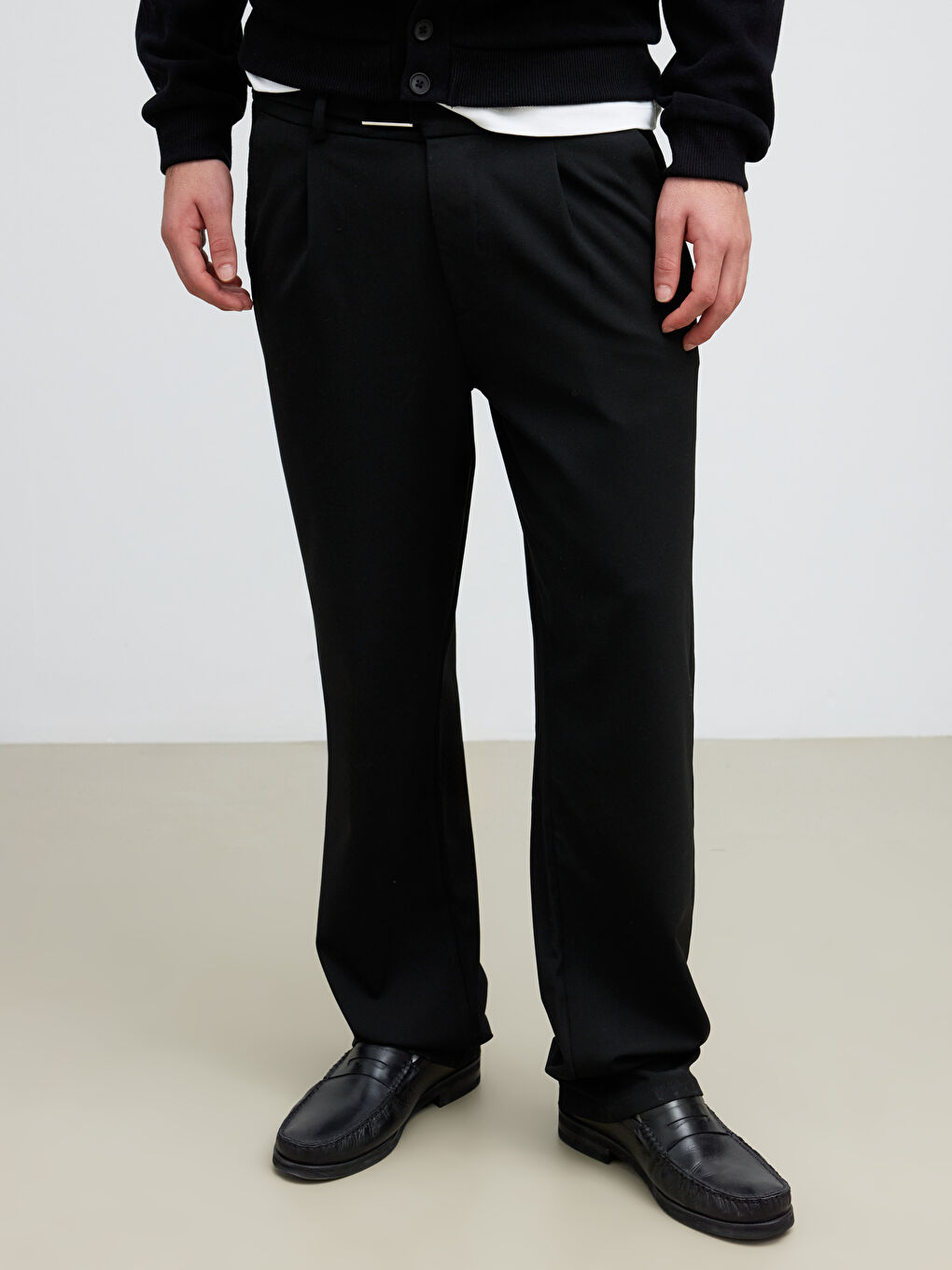 Siyah Regular Fit Erkek Jean Pantolon-1