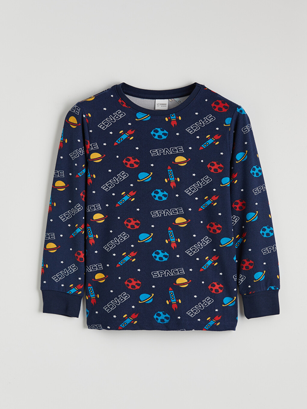 Lacivert Desenli Erkek Çocuk Pijama Takımı-1