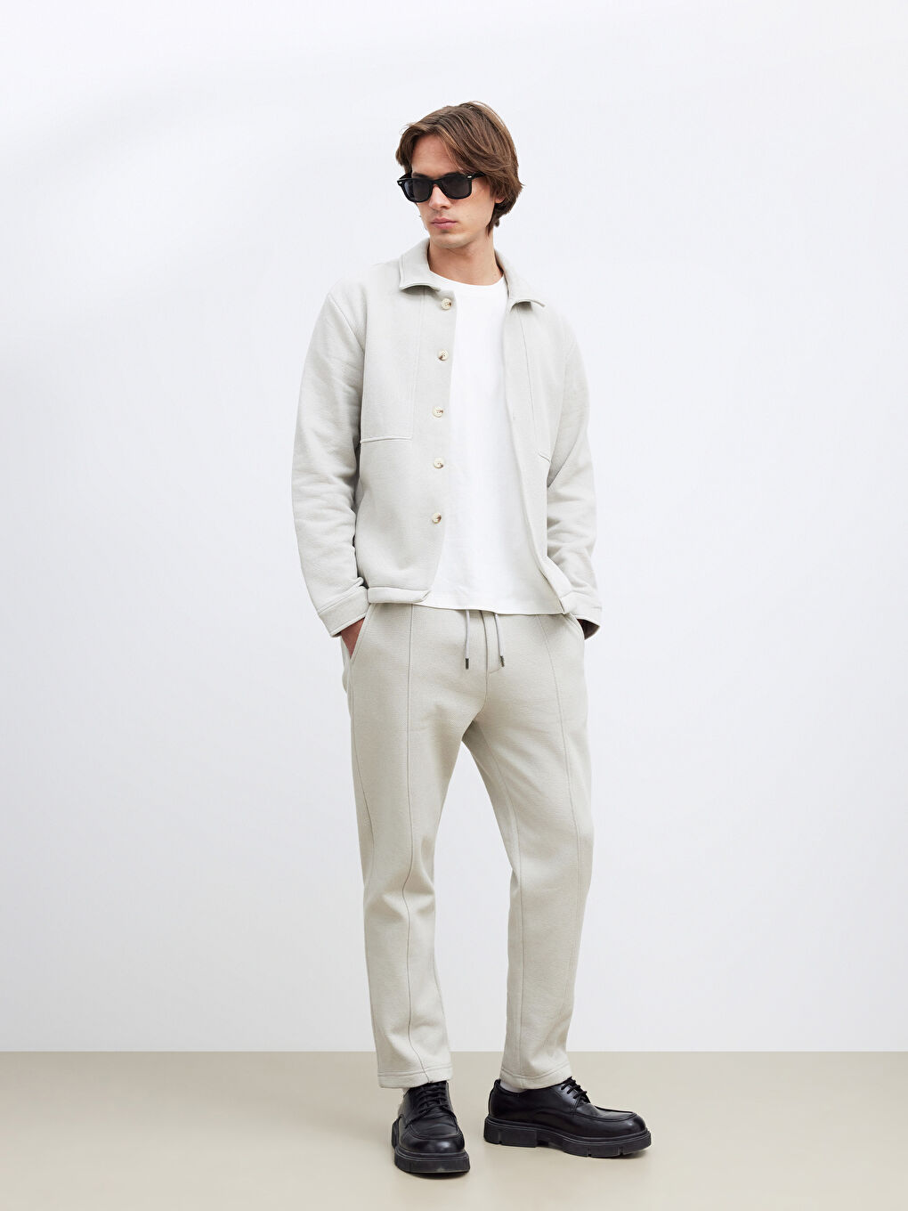 Bej Regular Fit Erkek Gömlek-1