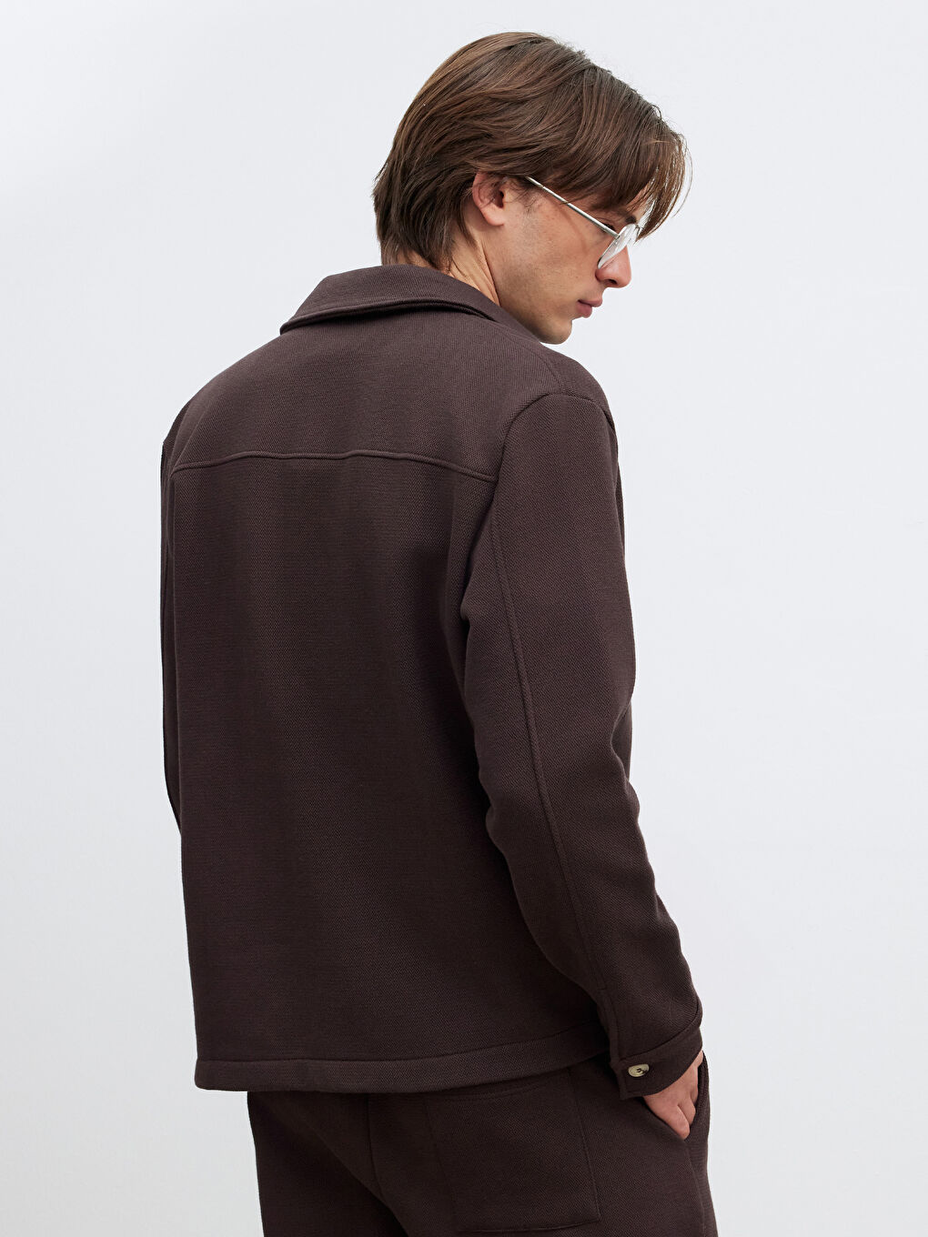 Kahverengi Regular Fit Erkek Gömlek-3