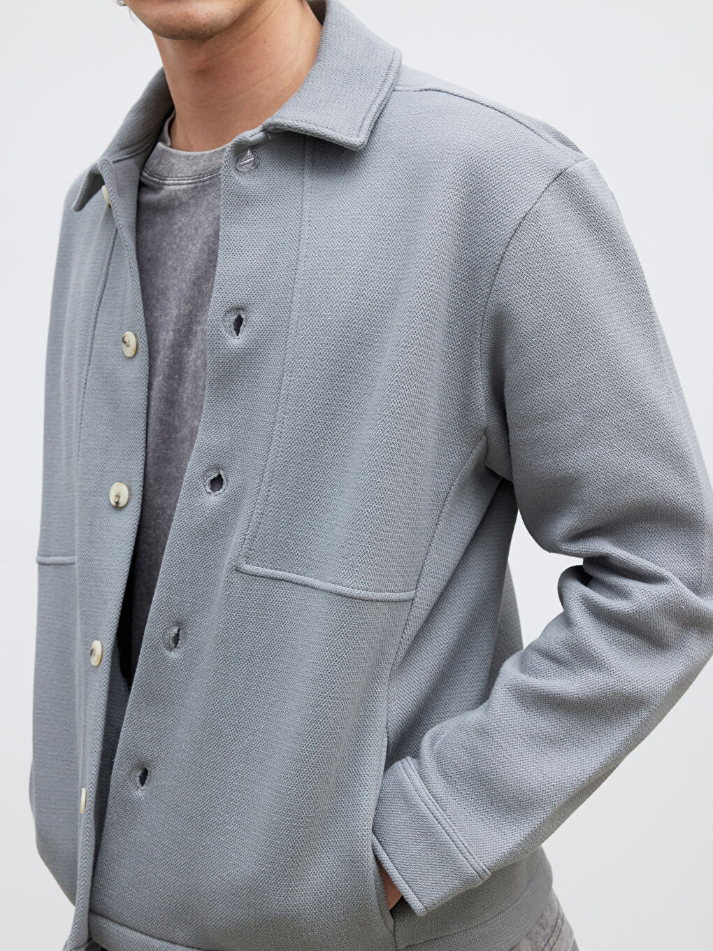 Gri Regular Fit Erkek Gömlek-2