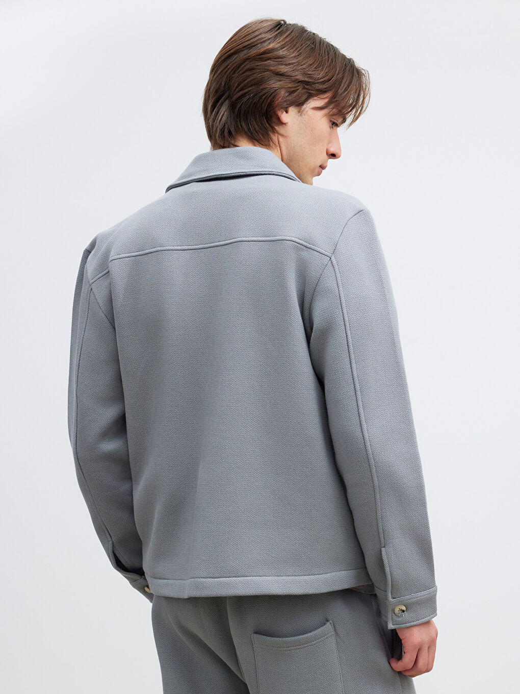 Gri Regular Fit Erkek Gömlek-3