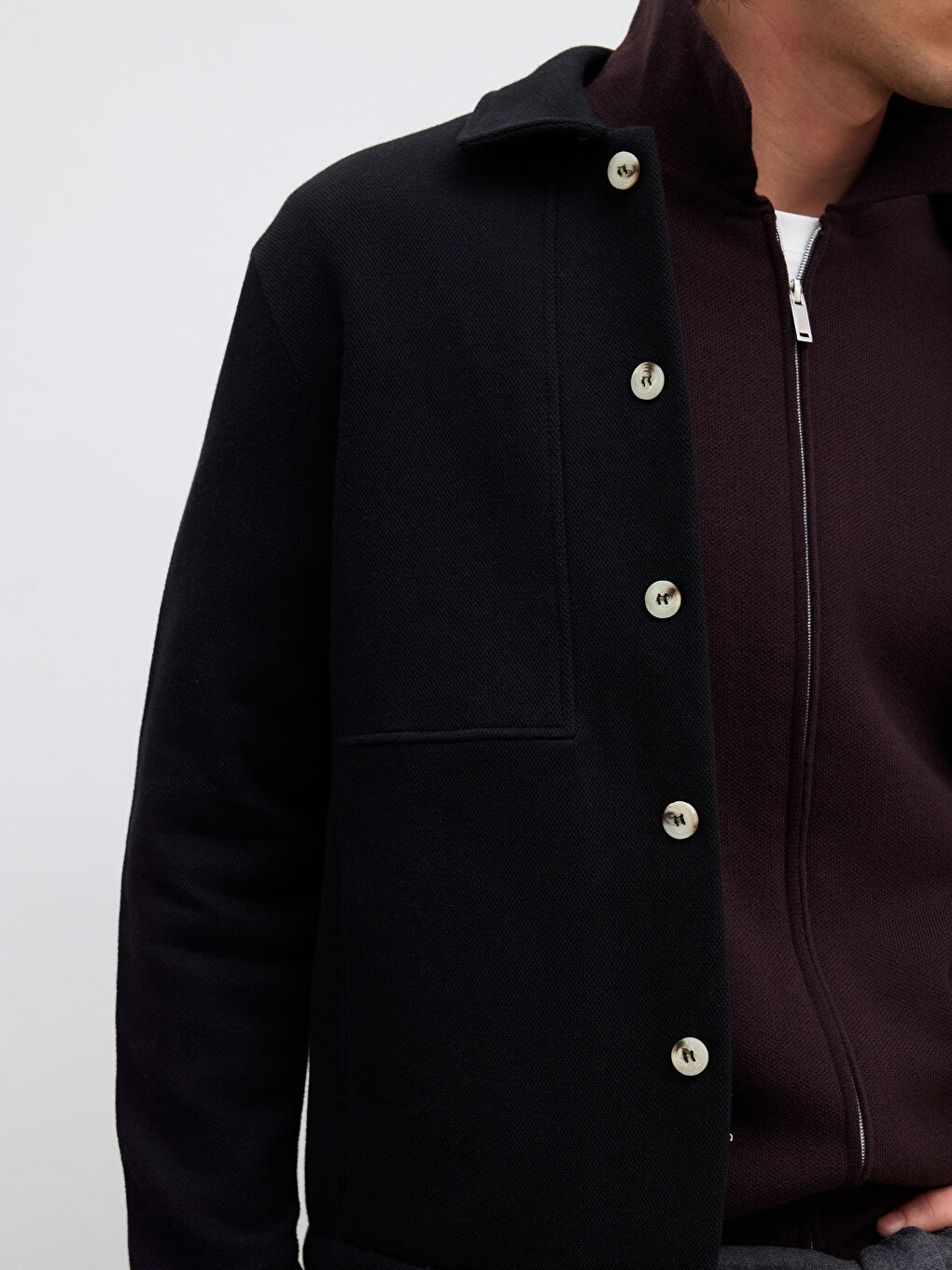 Siyah Regular Fit Erkek Gömlek-2