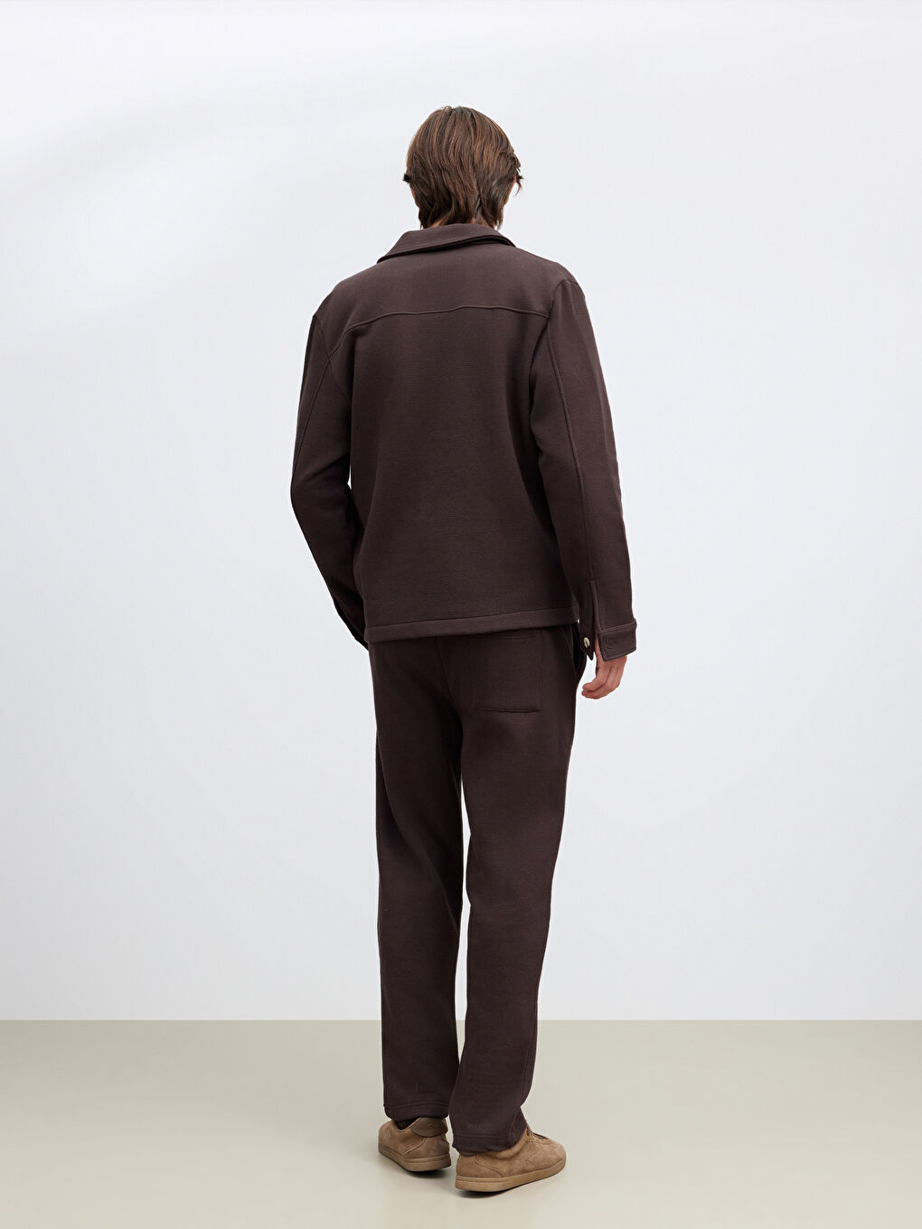 Kahverengi Standart Kalıp Erkek Eşofman Altı-3