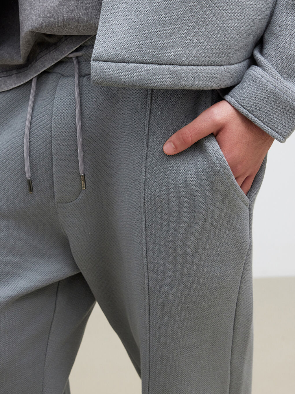 Gri Standart Kalıp Erkek Eşofman Altı-2