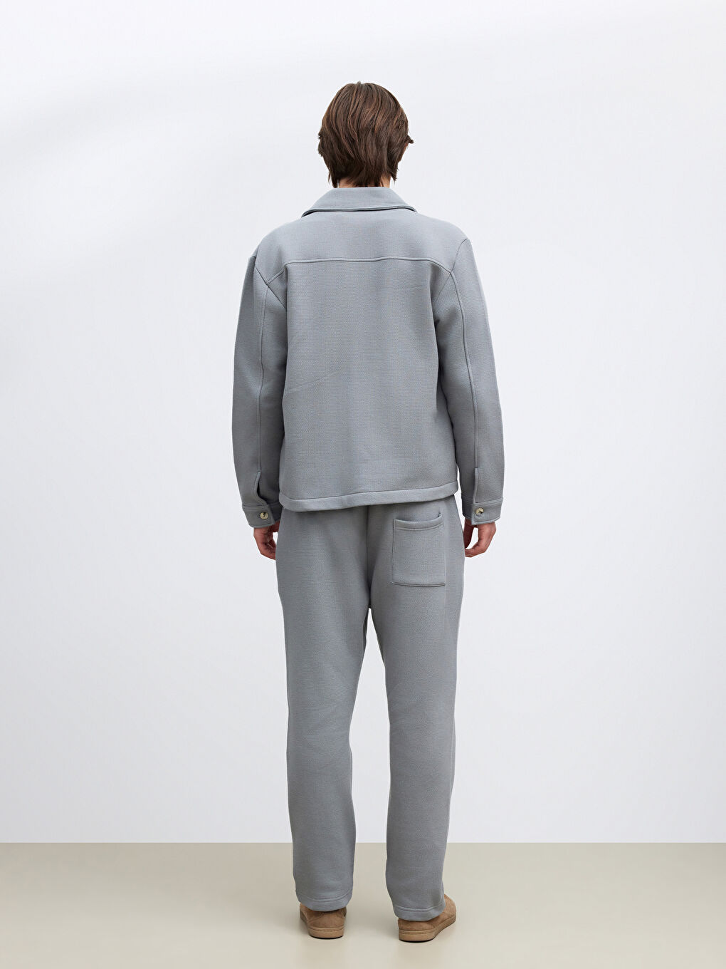 Gri Standart Kalıp Erkek Eşofman Altı-3