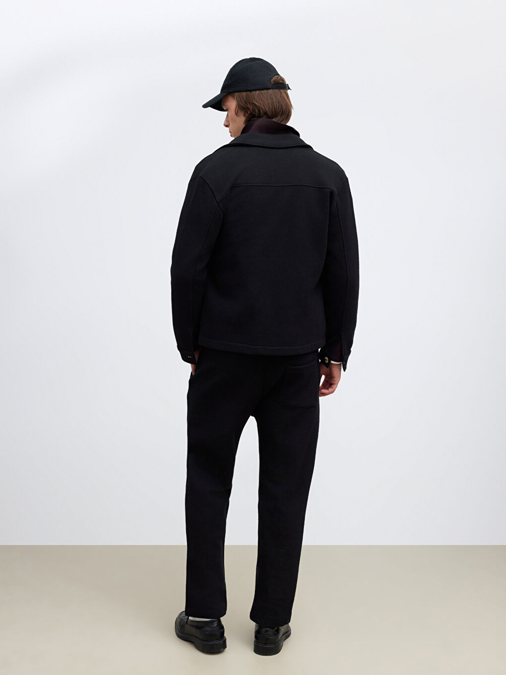 Siyah Standart Kalıp Erkek Eşofman Altı-3