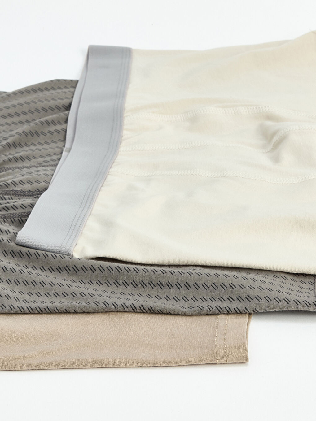 Gri Standart Kalıp Pamuklu Esnek Erkek Boxer 3'lü-5