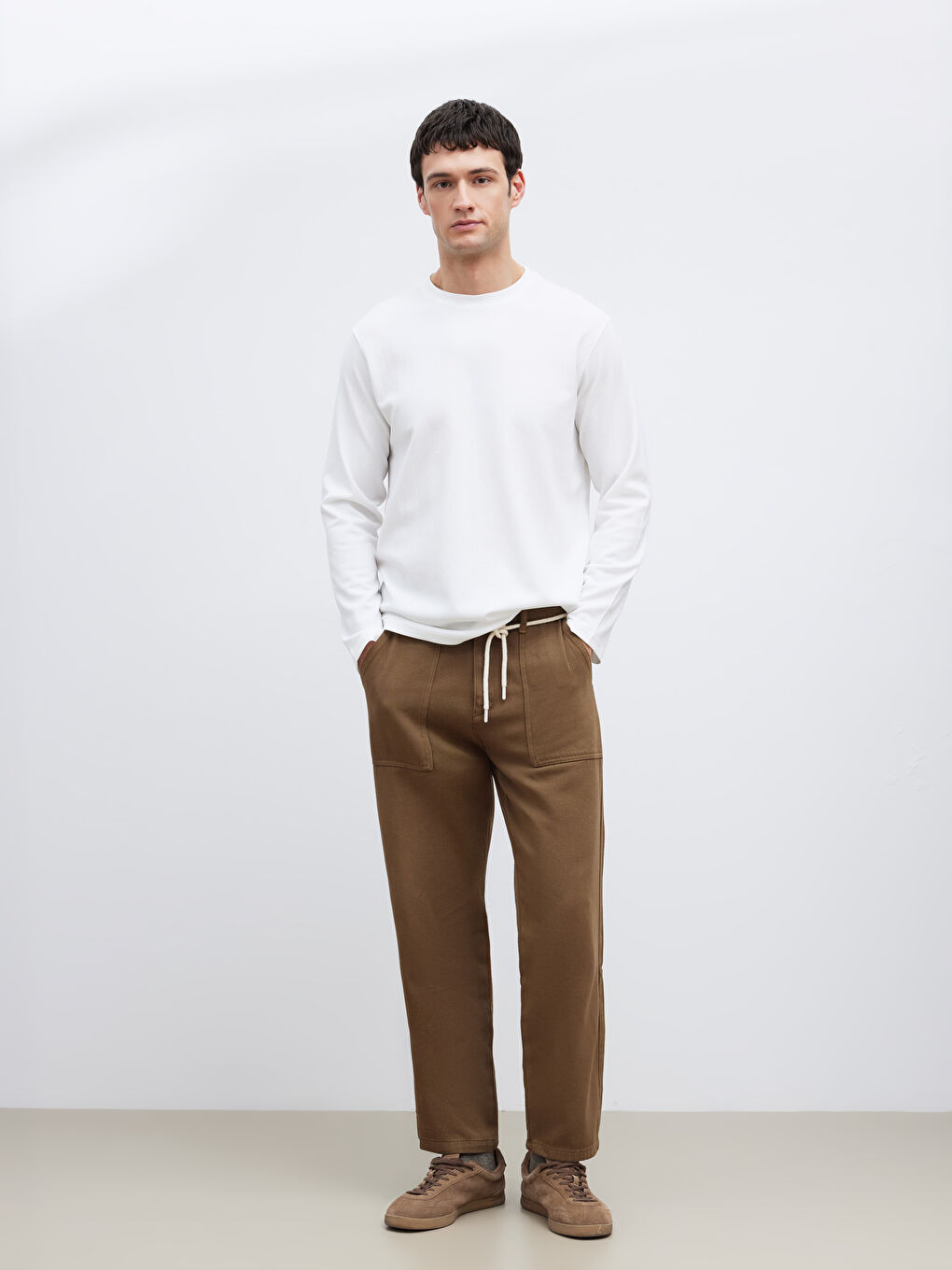 Haki Loose Fit Erkek Pantolon