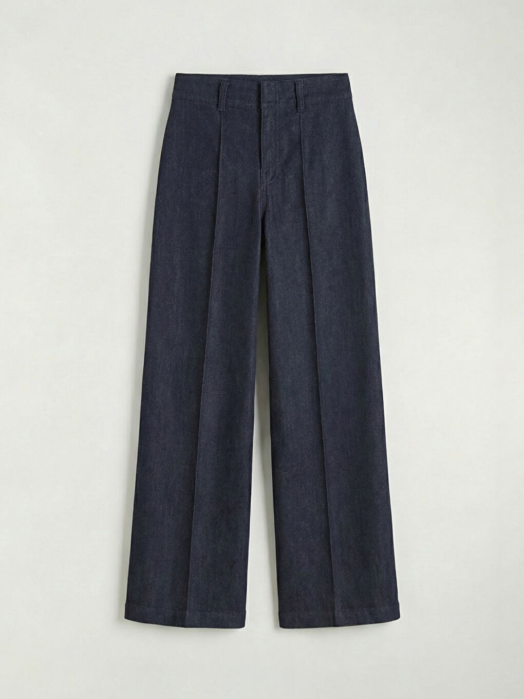 İndigo Yüksek Bel Wideleg Kadın Jean Pantolon