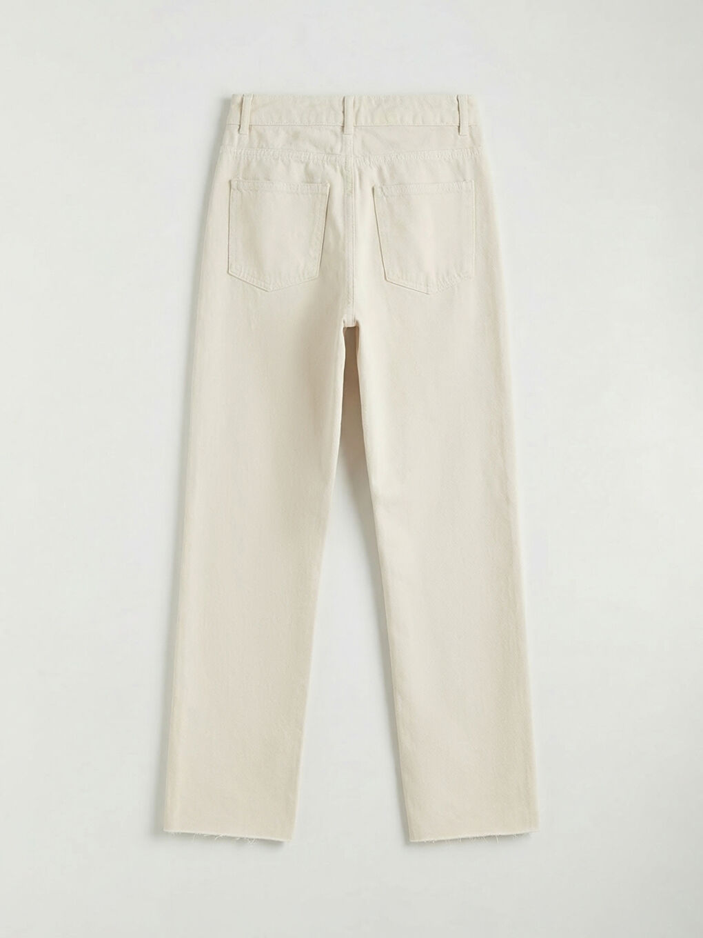 Ekru Slim Fit Kadın Jean Pantolon-1