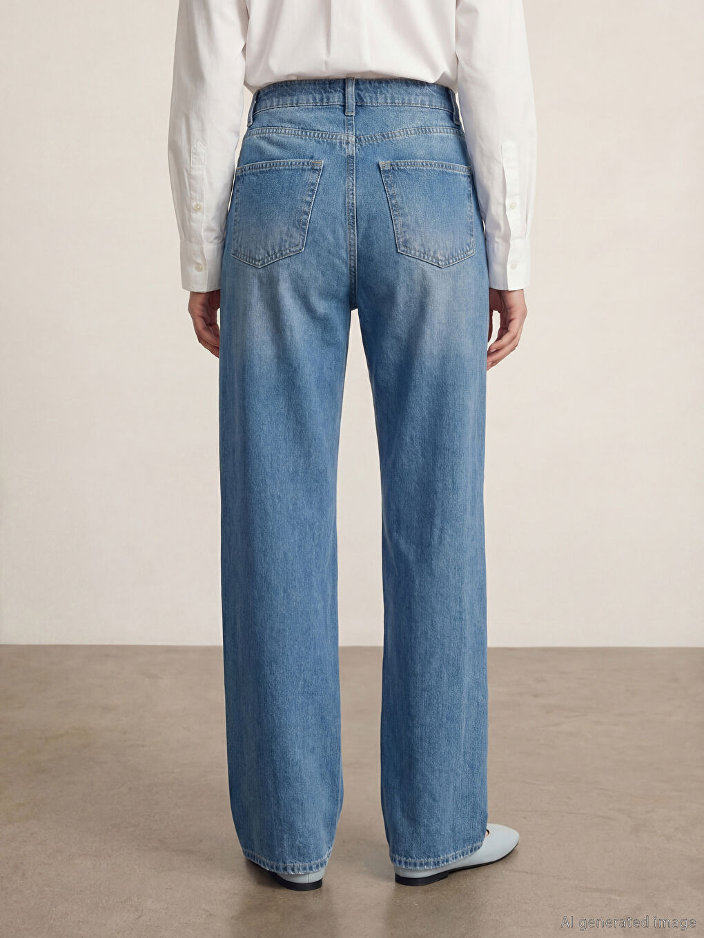 Mavi Wideleg Kadın Jean Pantolon-3