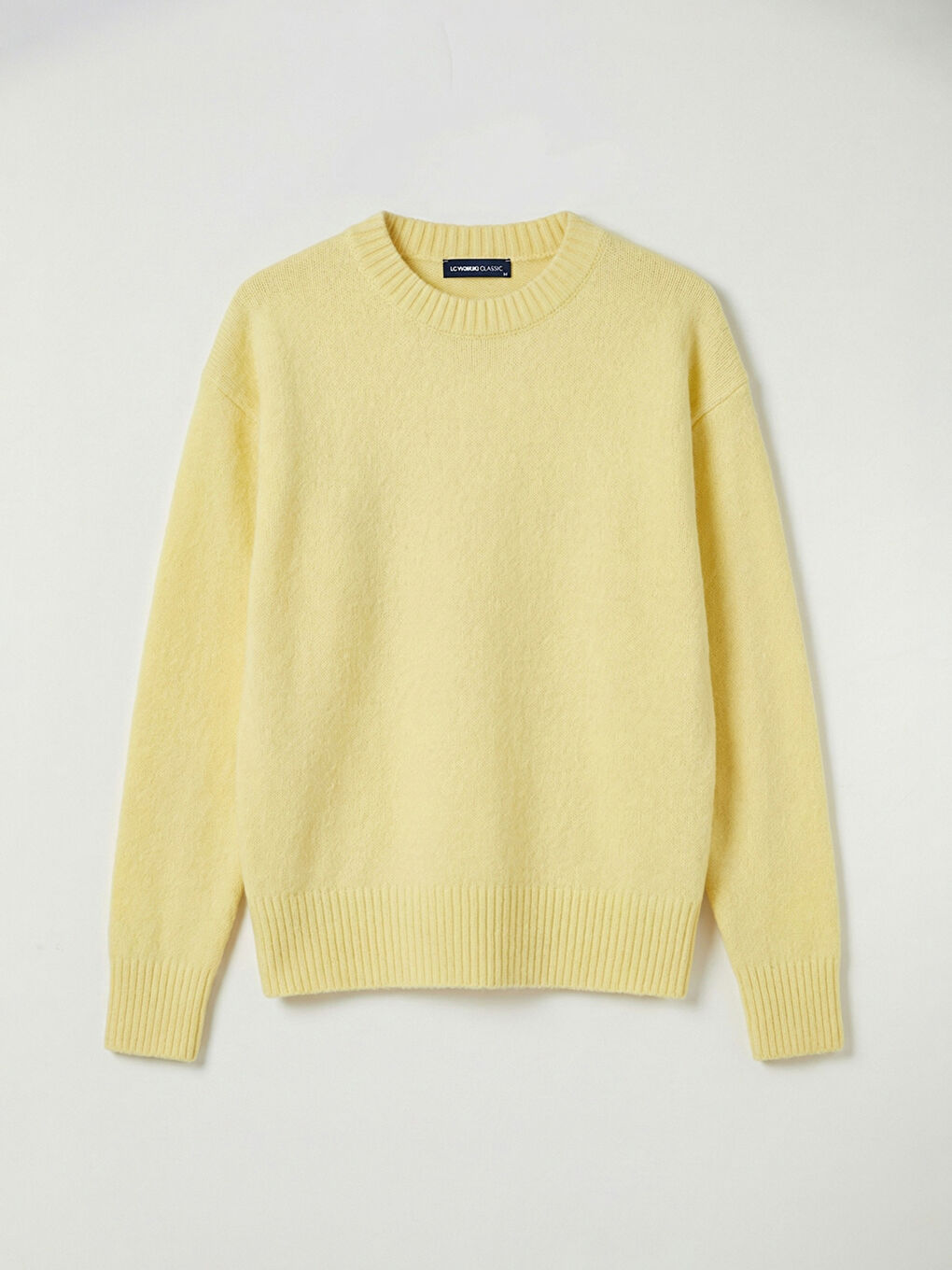 Sarı Bisiklet Yaka Kadın Triko Kazak-4