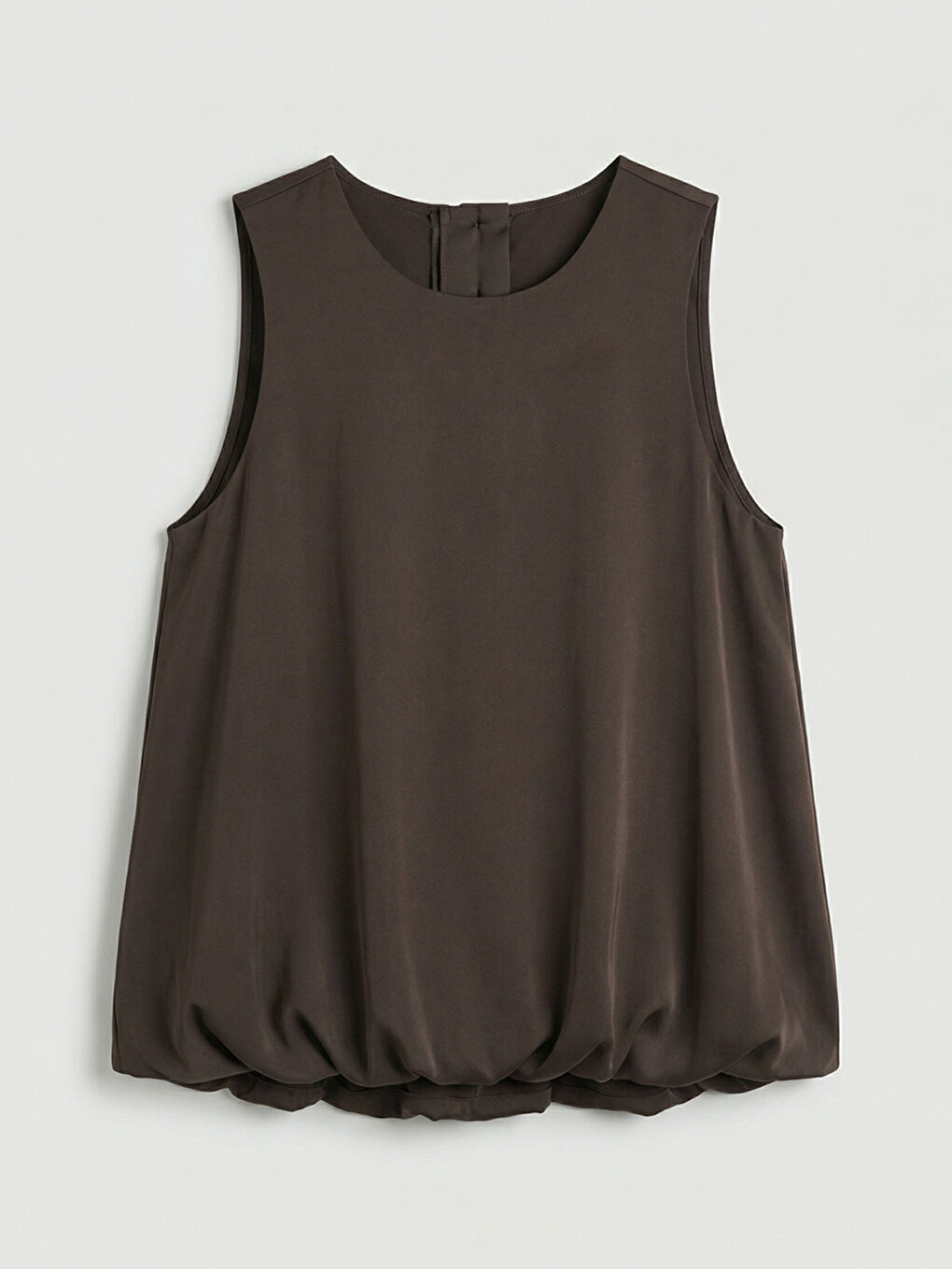 Kahverengi Bisiklet Yaka Büzgülü Bluz-3