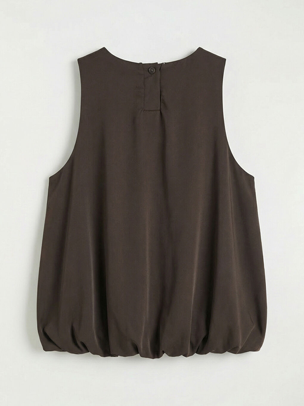 Kahverengi Bisiklet Yaka Büzgülü Bluz-4