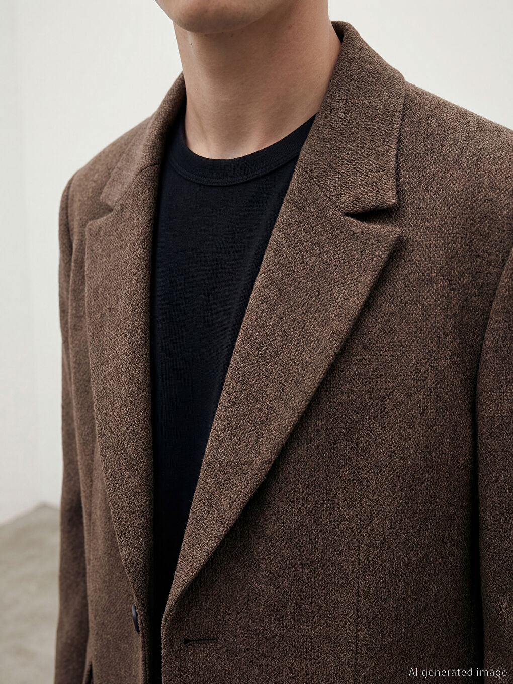 Bej Standart Kalıp Erkek Blazer Ceket-2