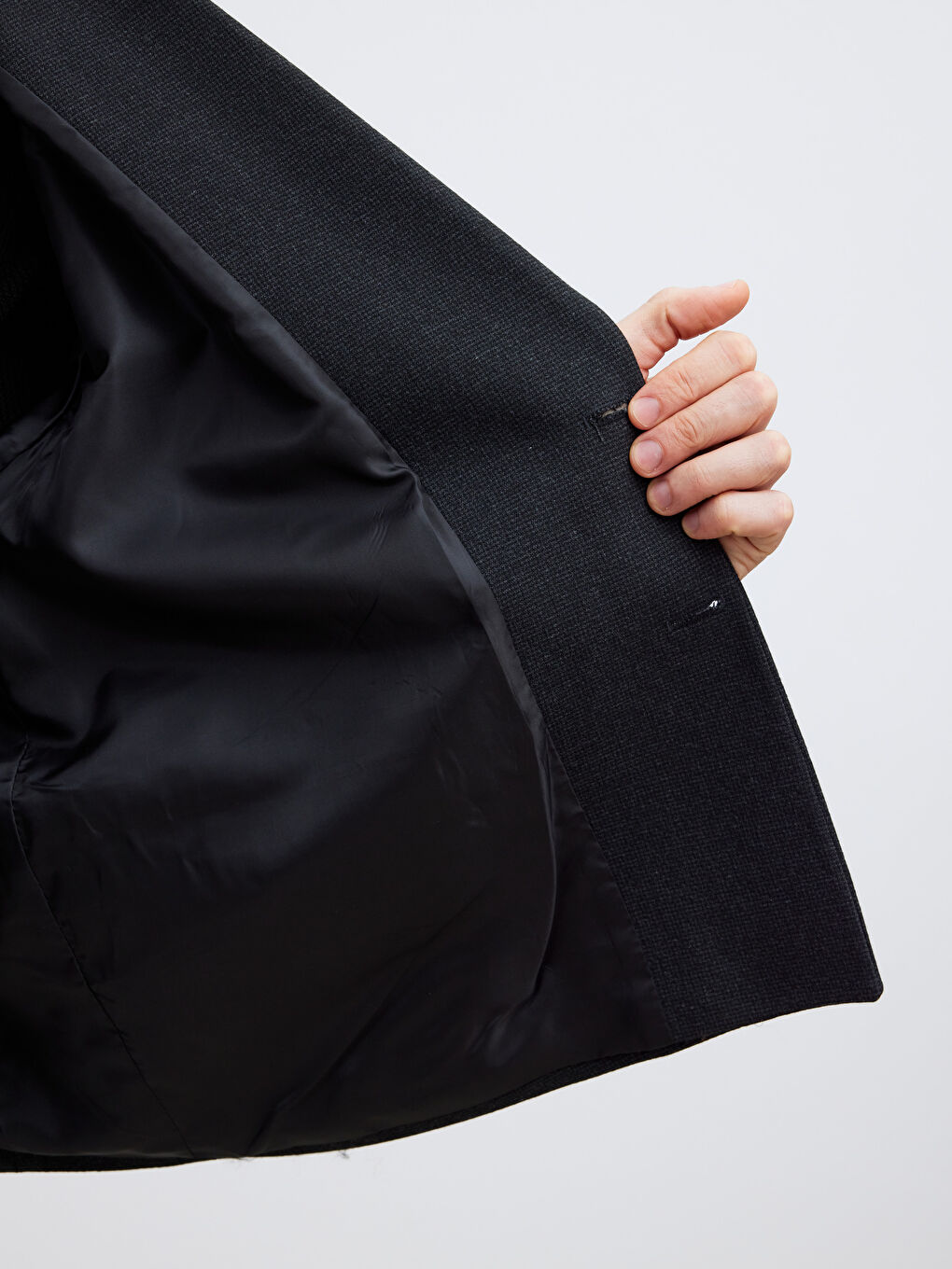 Gri Standart Kalıp Erkek Blazer Ceket-3