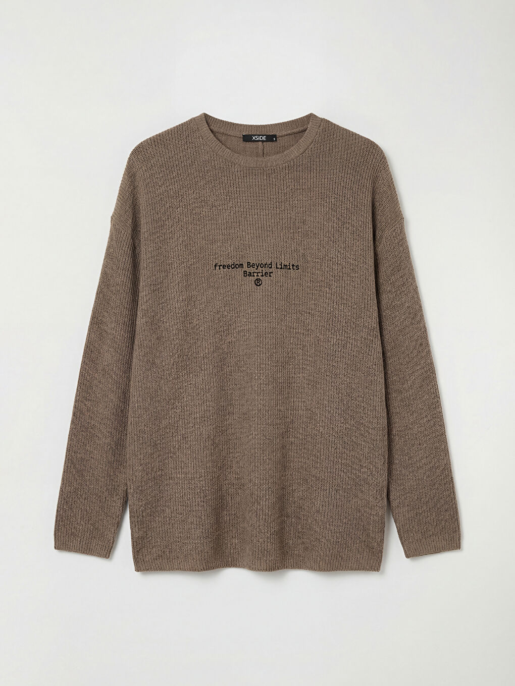 Bej Bisiklet Yaka Erkek Triko Kazak