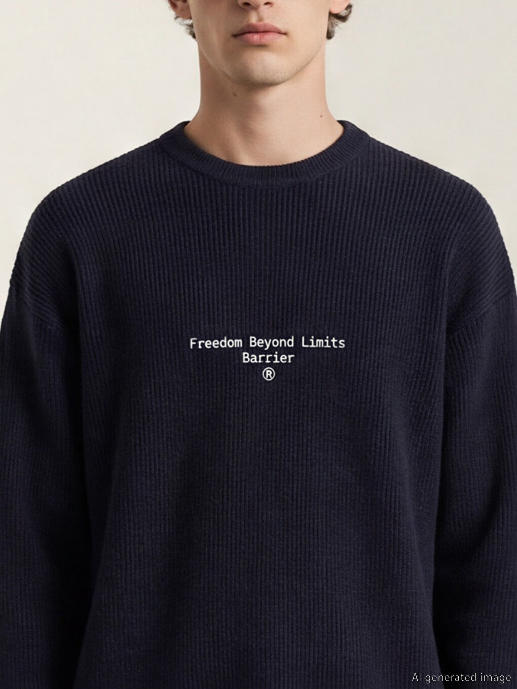 Lacivert Bisiklet Yaka Erkek Triko Kazak-2