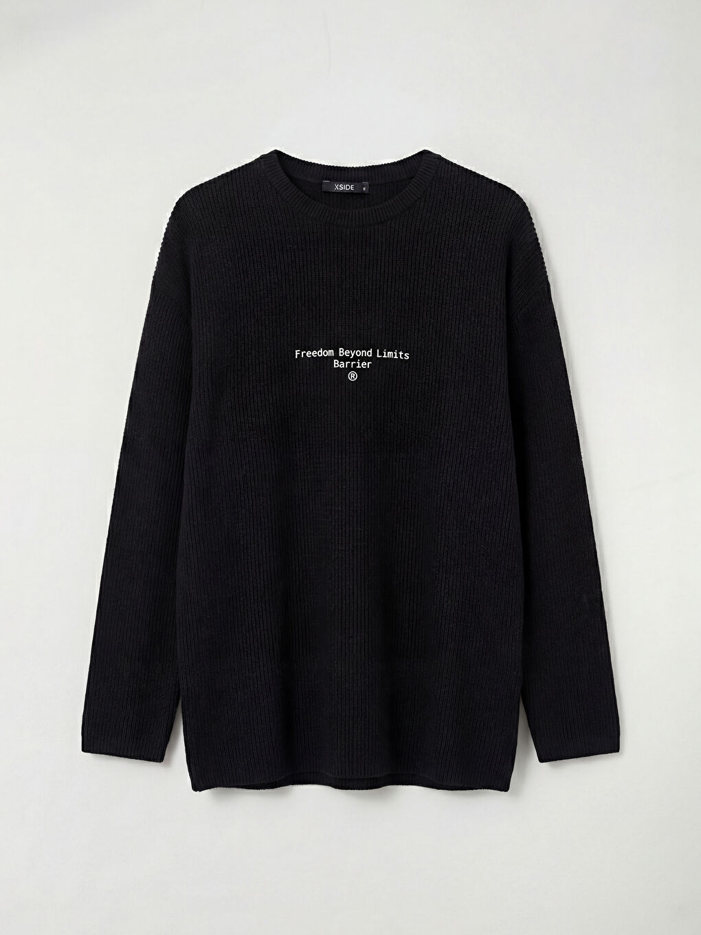 Siyah Bisiklet Yaka Erkek Triko Kazak