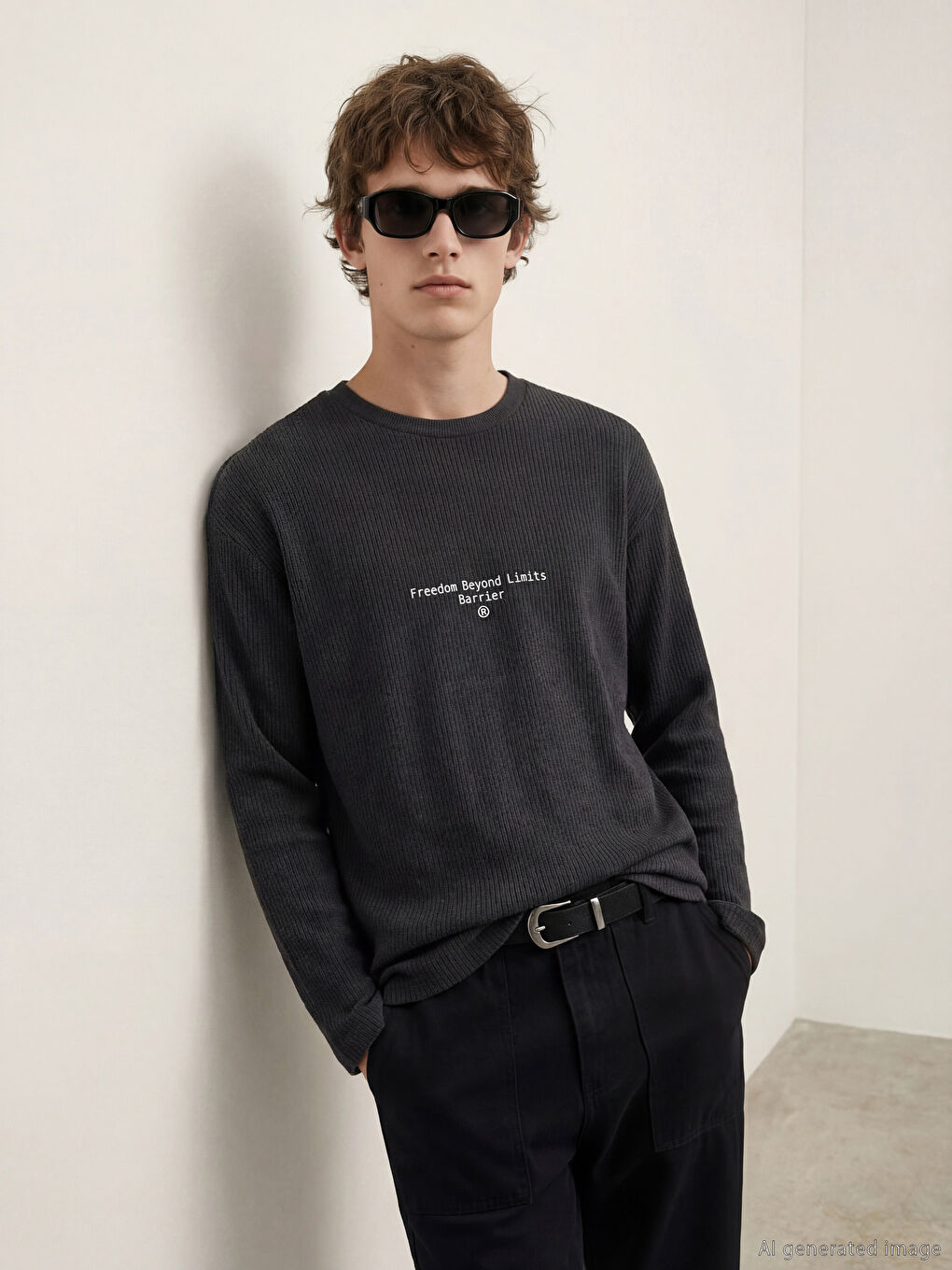 Antrasit Bisiklet Yaka Erkek Triko Kazak